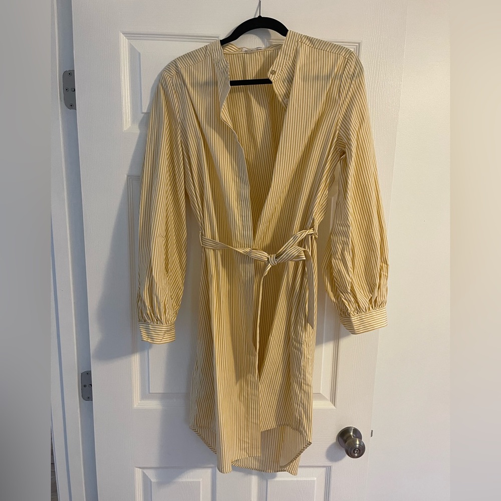 Yellow button down dress